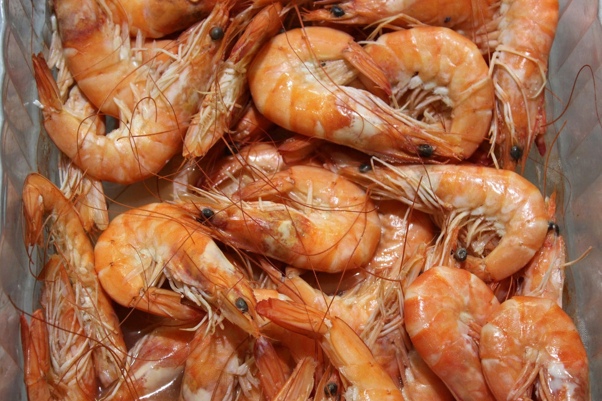 Steamed shrimp.
